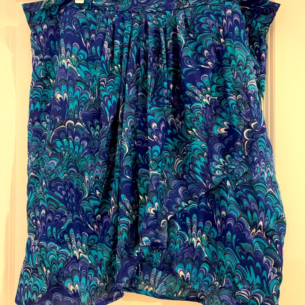 MICHAEL by Michael Kors Tulip Skirt in Blue Swirl